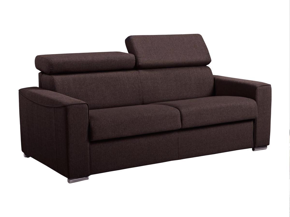 LINEA SOFA Canapé 3 places conible express en tissu VIZIR Couchage à  lattes larges 1Matelas  