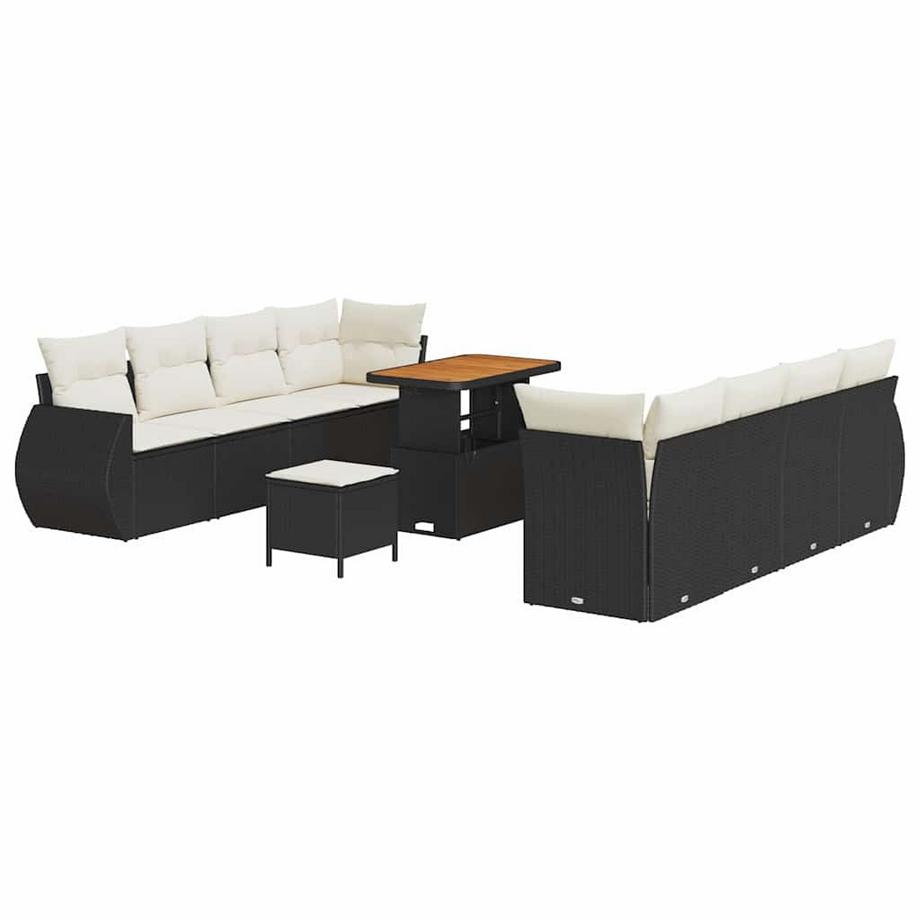 Gartensofa-set poly-rattan
