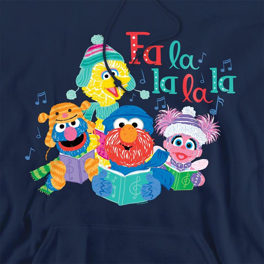 Sesame Street  Fa La La La Carols Kapuzenpullover  , weihnachtliches Design 