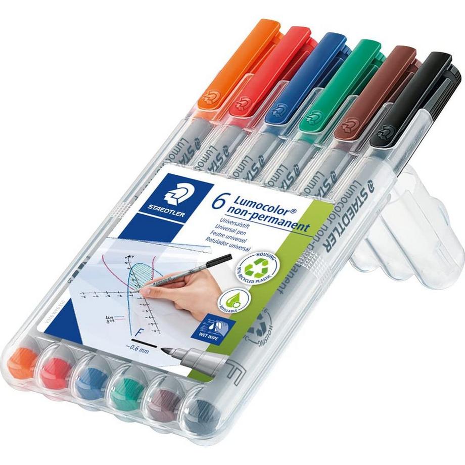 STAEDTLER STAEDTLER Lumocolor non-perm. F 316-WP6 6 Farben assortiert  