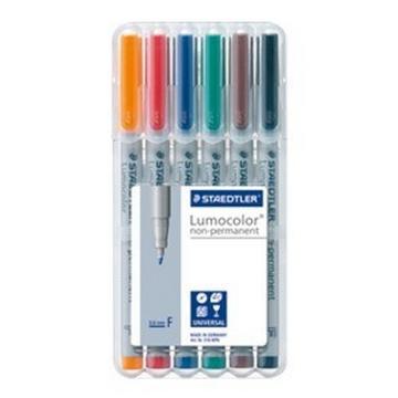 STAEDTLER Lumocolor non-perm. F 316-WP6 6 Farben assortiert