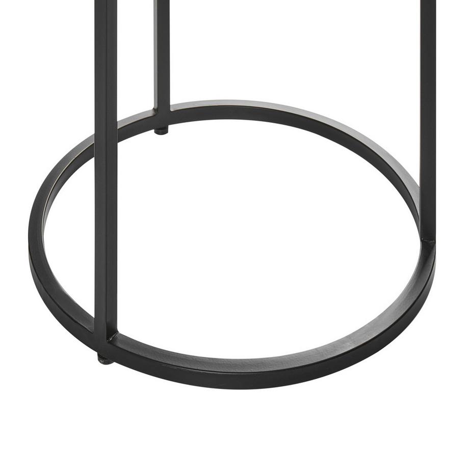 Beliani Table d'appoint en Marbre  TYRELL  