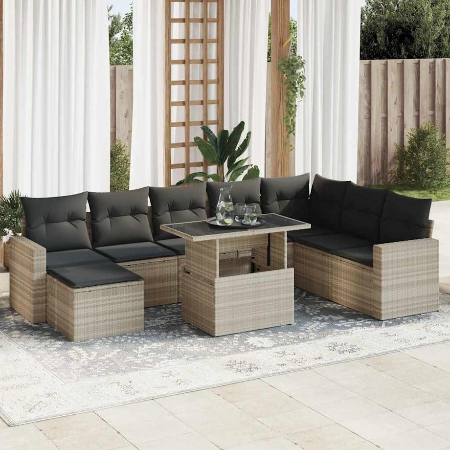 VidaXL Gartensofa set poly-rattan  