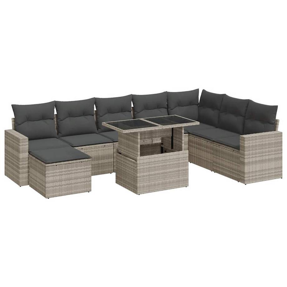 Gartensofa set poly-rattan