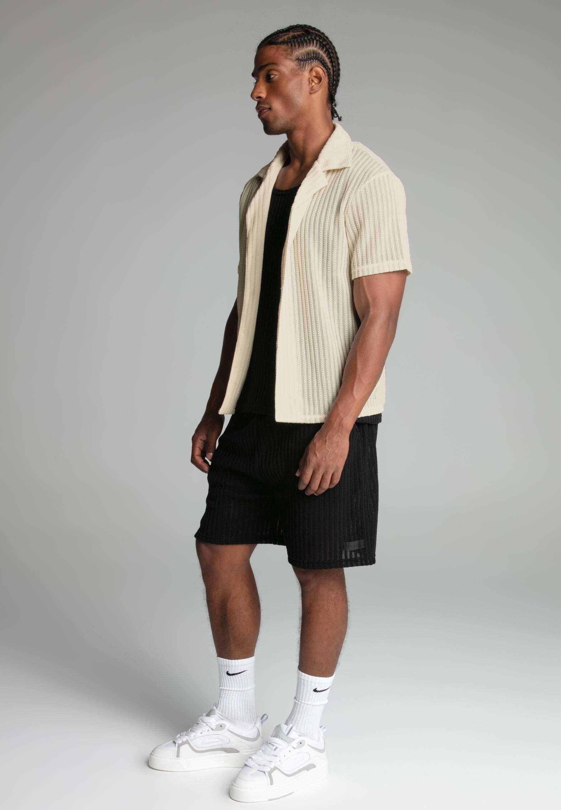 Sik Silk Textured Resort Kurzarmhemd  