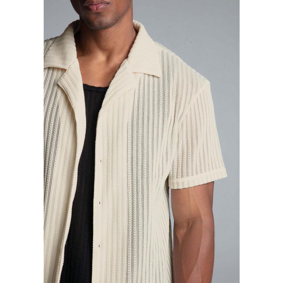 Sik Silk Textured Resort Kurzarmhemd  