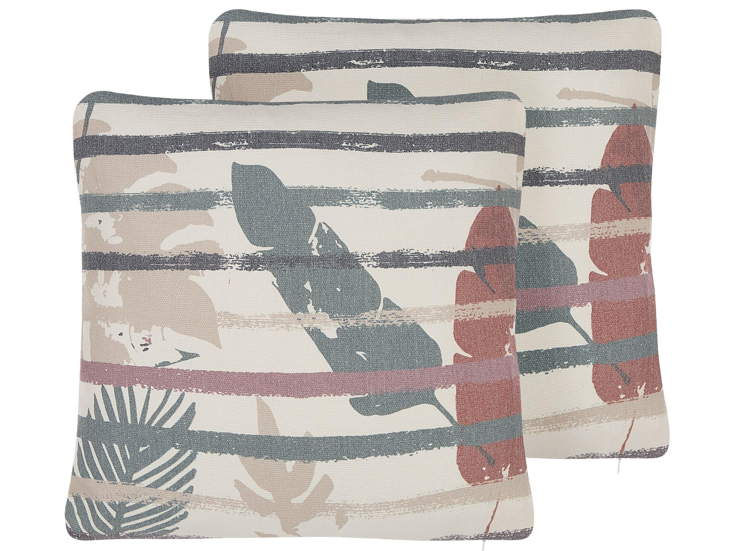 Beliani Lot de 2 coussins en Polyester Moderne BIDENS  