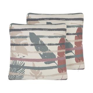 Beliani Lot de 2 coussins en Polyester Moderne BIDENS  