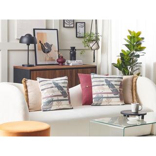 Beliani Lot de 2 coussins en Polyester Moderne BIDENS  