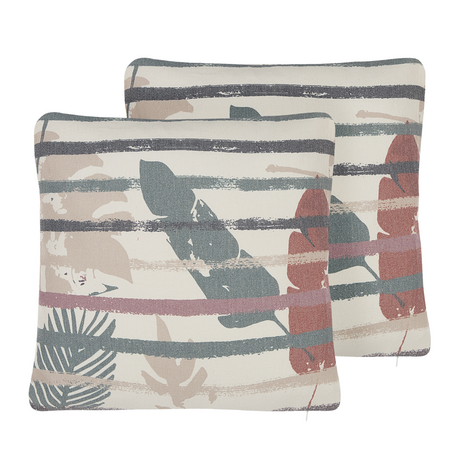Beliani Dekokissen 2er Set aus Baumwolle Modern BIDENS  