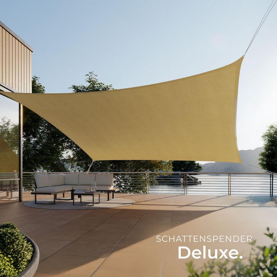 Tectake Voile d’ombrage SUNNY Différentes tailles en HDPE avec 87 % de protection UV  