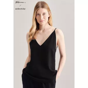 Top Uni Ohne Arm V-Neck