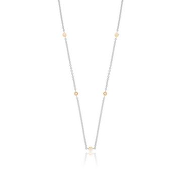 Collier Rundanker Bicolor Weiss-/Rotgold 750, 1.9mm, 45cm
