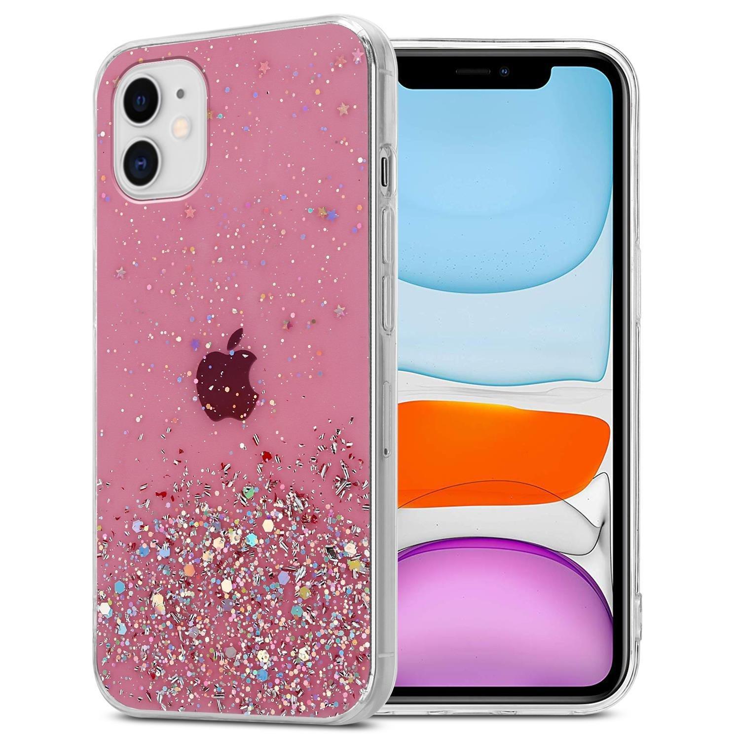 Cadorabo  Housse compatible avec Apple iPhone 11 PRO MAX - Coque de protection en silicone TPU flexible avec paillettes scintillantes 