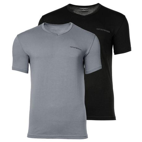 EMPORIO ARMANI Core Logoband V-Ausschnitt T-Shirt 2er Pack  