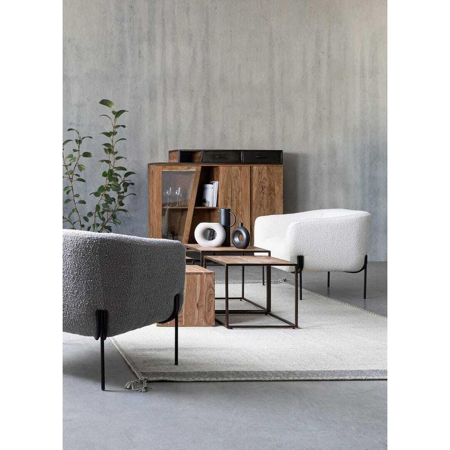 mutoni Sessel Claudine weiss boucle  