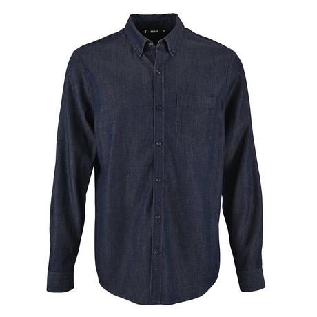 SOLS Barry Camicia Maniche Lunghe Denim  