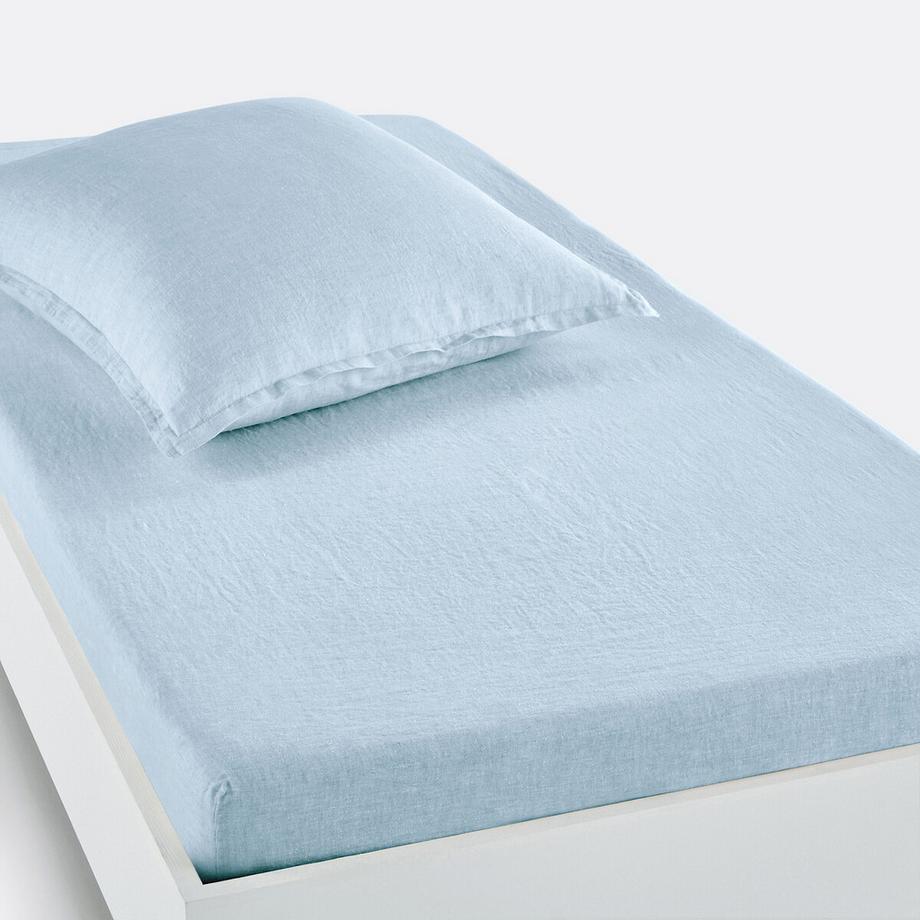 Drap housse enfant lin lavé