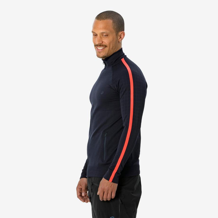 Gilet thermique de ski sans coutures homme, MID L 900 bleu marine