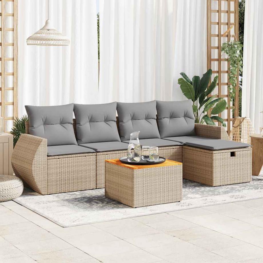 VidaXL Gartensofa set poly-rattan  