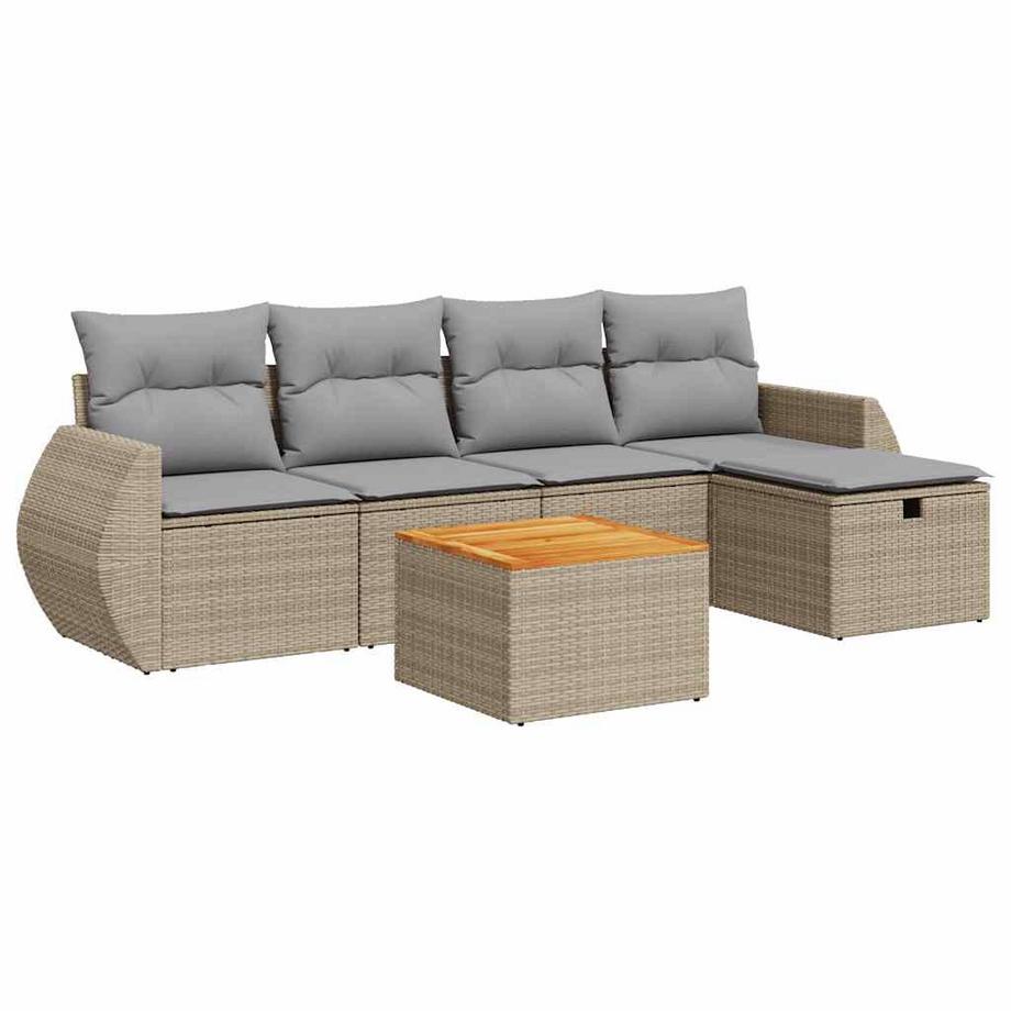 Gartensofa set poly-rattan