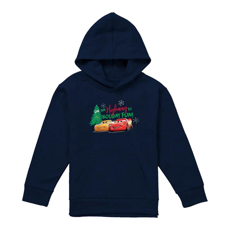Sweat À Capuche Noël Motif Flash Mcqueen Highway To Holiday Fun