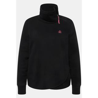 Ulla Popken Mandala Felpa Maniche Lunghe Collo Alto Zip  