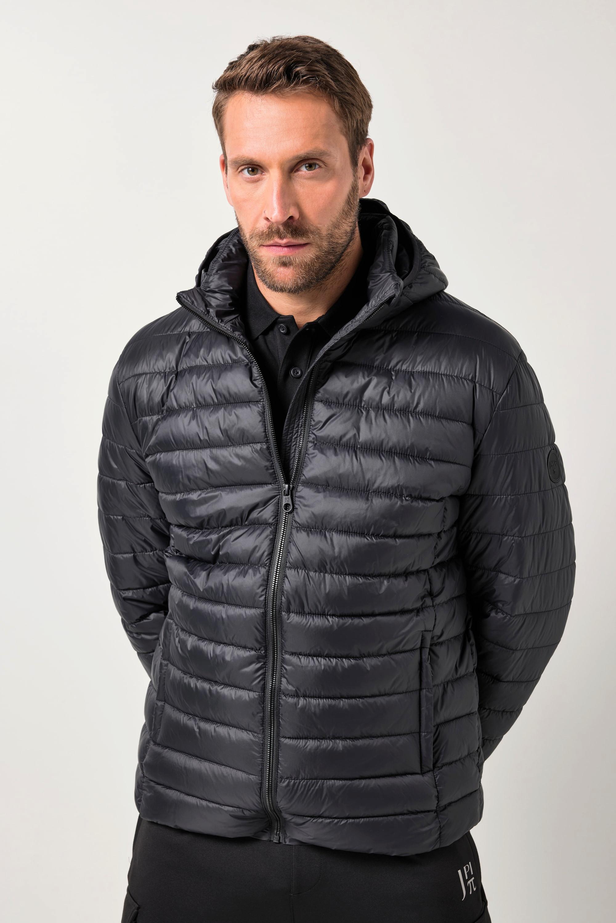 JP1880 Giacca Trapuntata Leggera Taglio Addome Cappuccio  