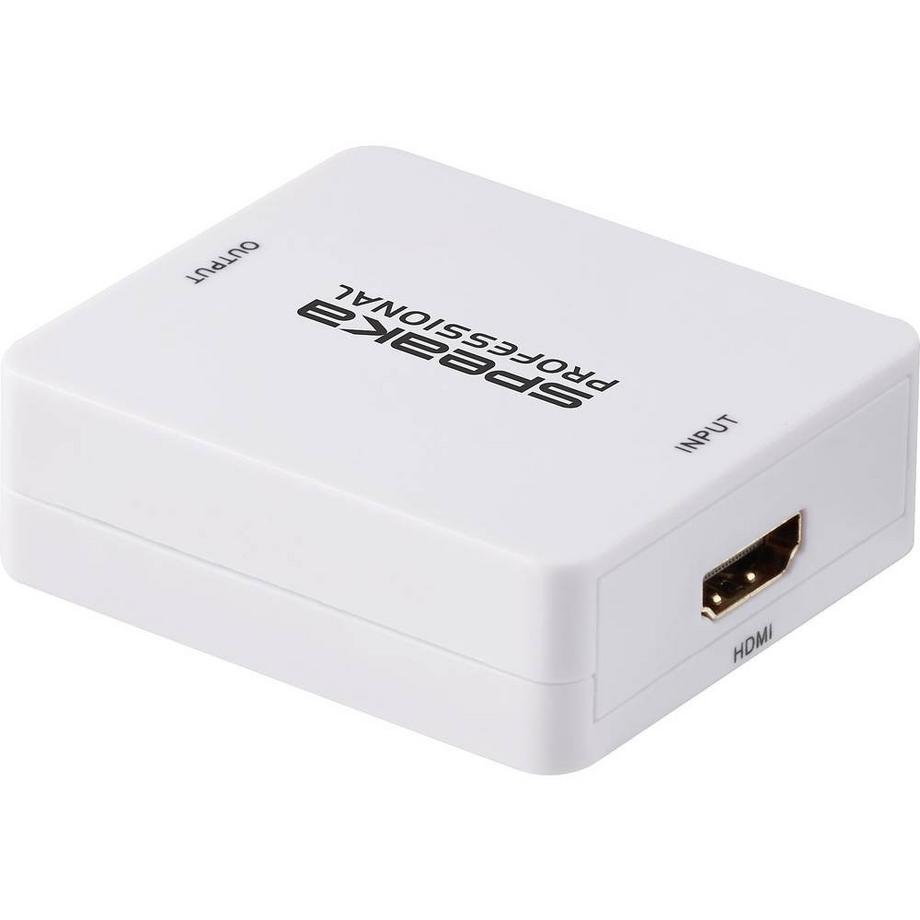 SpeaKa Professional  HDMI Audio Extractor mit Klinke und Cinch Audio (R/L) Ausgang 