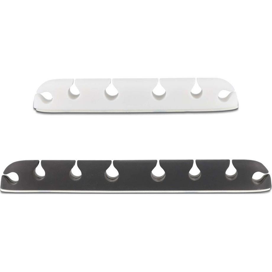 DeLock  Portacavi trapezoidale autoadesivo combo set 4 pezzi nero / bianco 