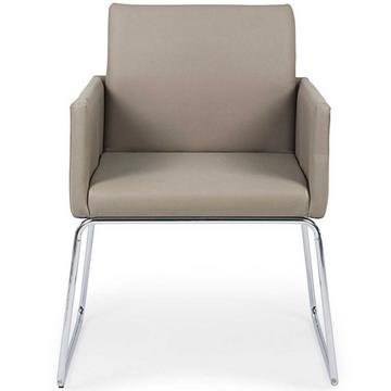 Chaise avec accoudoirs Sixty gris tourterelle