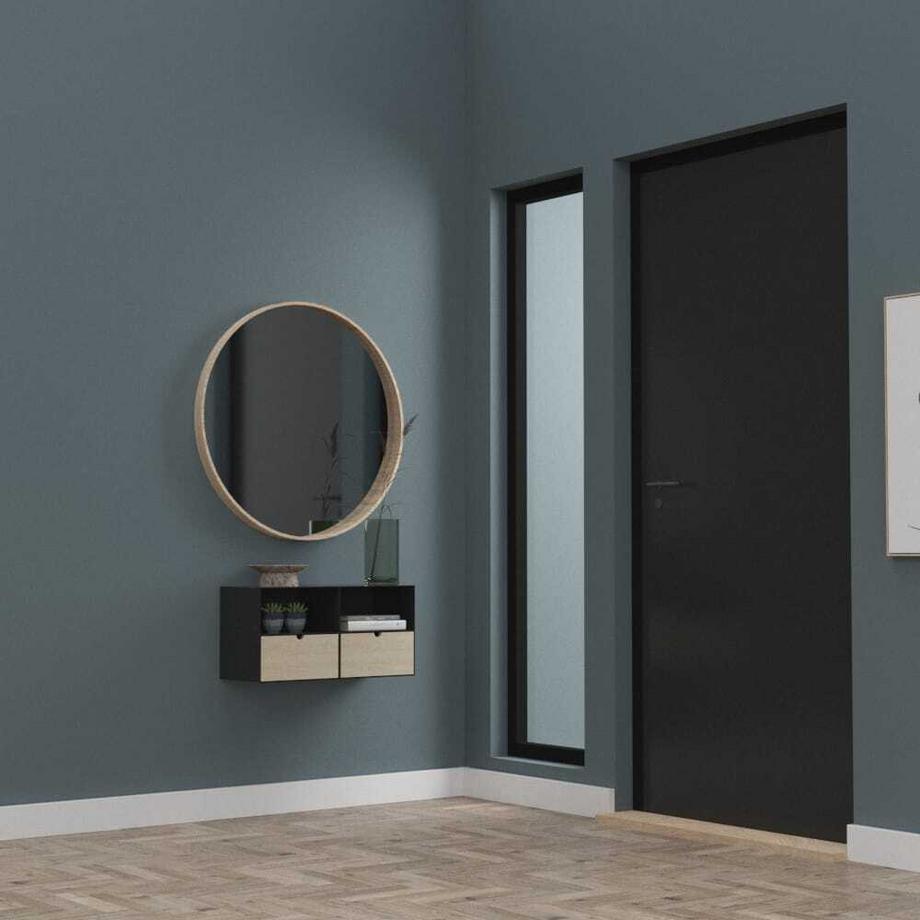 mutoni Nachttisch Metall rau matt  