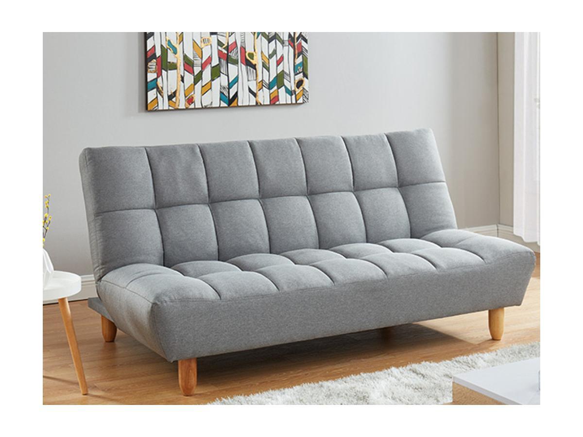 Vente-unique Schlafsofa Klappsofa 3Sitzer Stoff ESTEBAN  