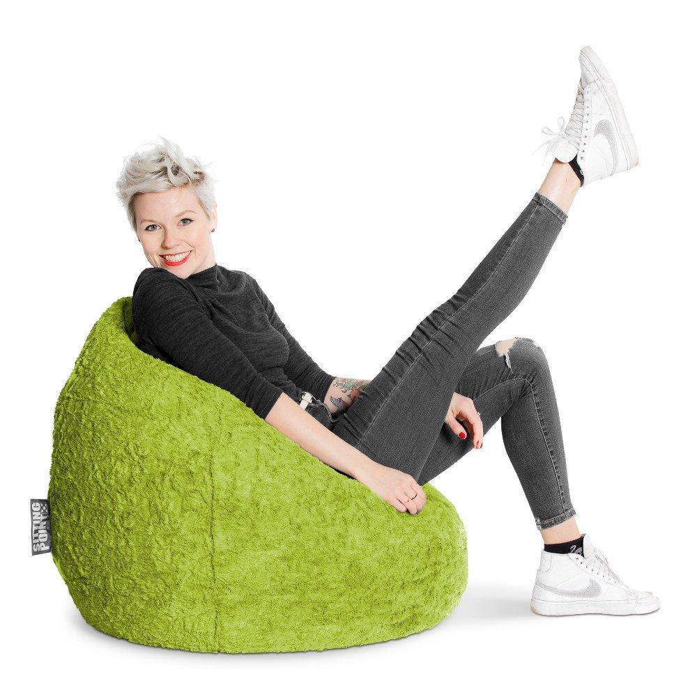 Sitting Point Sitzsack BeanBag Fluffy XL, grün  
