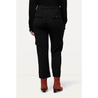 Ulla Popken  Pantalon cargo Mandy, jambes larges et taille confortable 