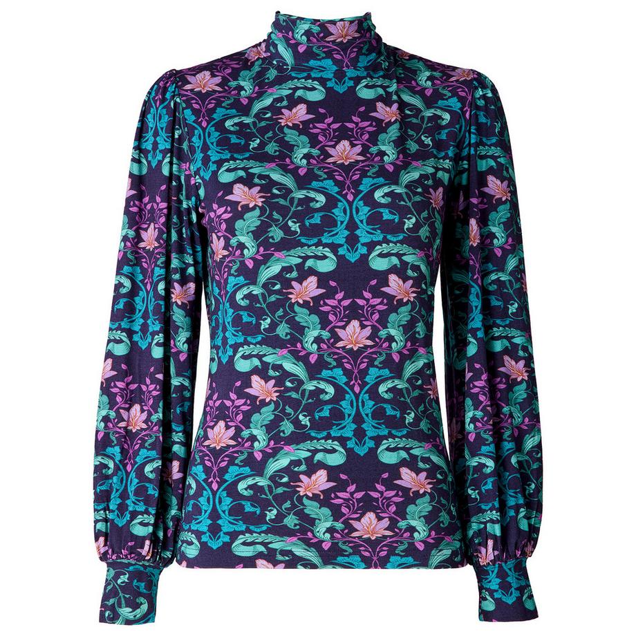 Joe Browns Blouse en Jersey à Col Montant Imprimé Miroir  