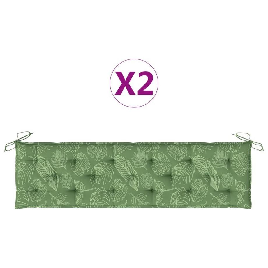 VidaXL cuscino per panca da giardino Tessuto  