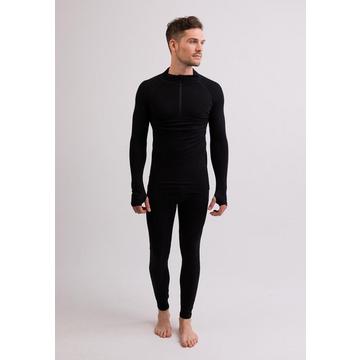 High Performance Kaschmir Sportwäsche Langarm-Shirt mit Stehkragen und Half-Zip