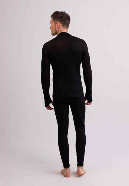 CASH-MERE.CH  T-shirt de sport demi-zip à manches longues et à col montant haute performance en chachemire 