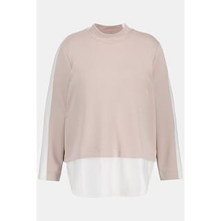 Ulla Popken  Sweatshirt, Blusensaum, Stehkragen, Langarm 