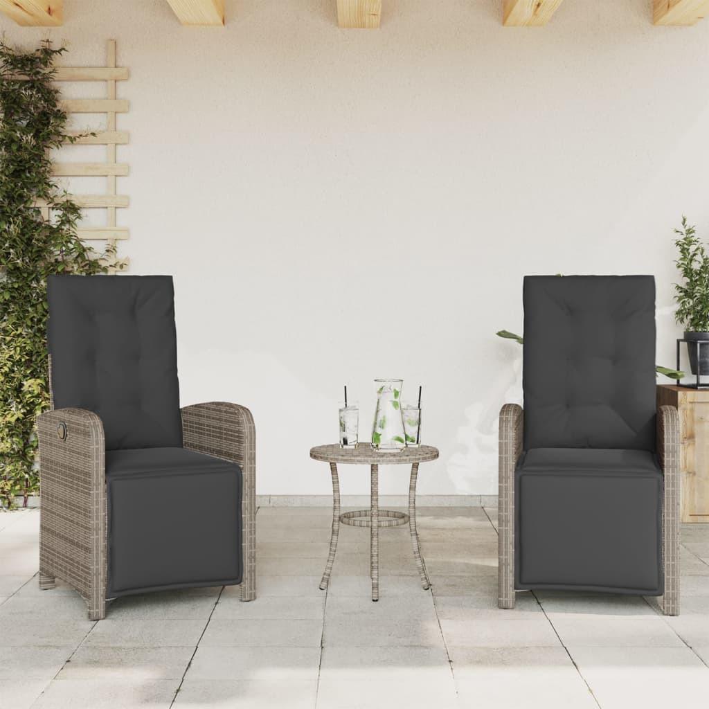 VidaXL Chaise de jardin inclinable rotin synthétique  