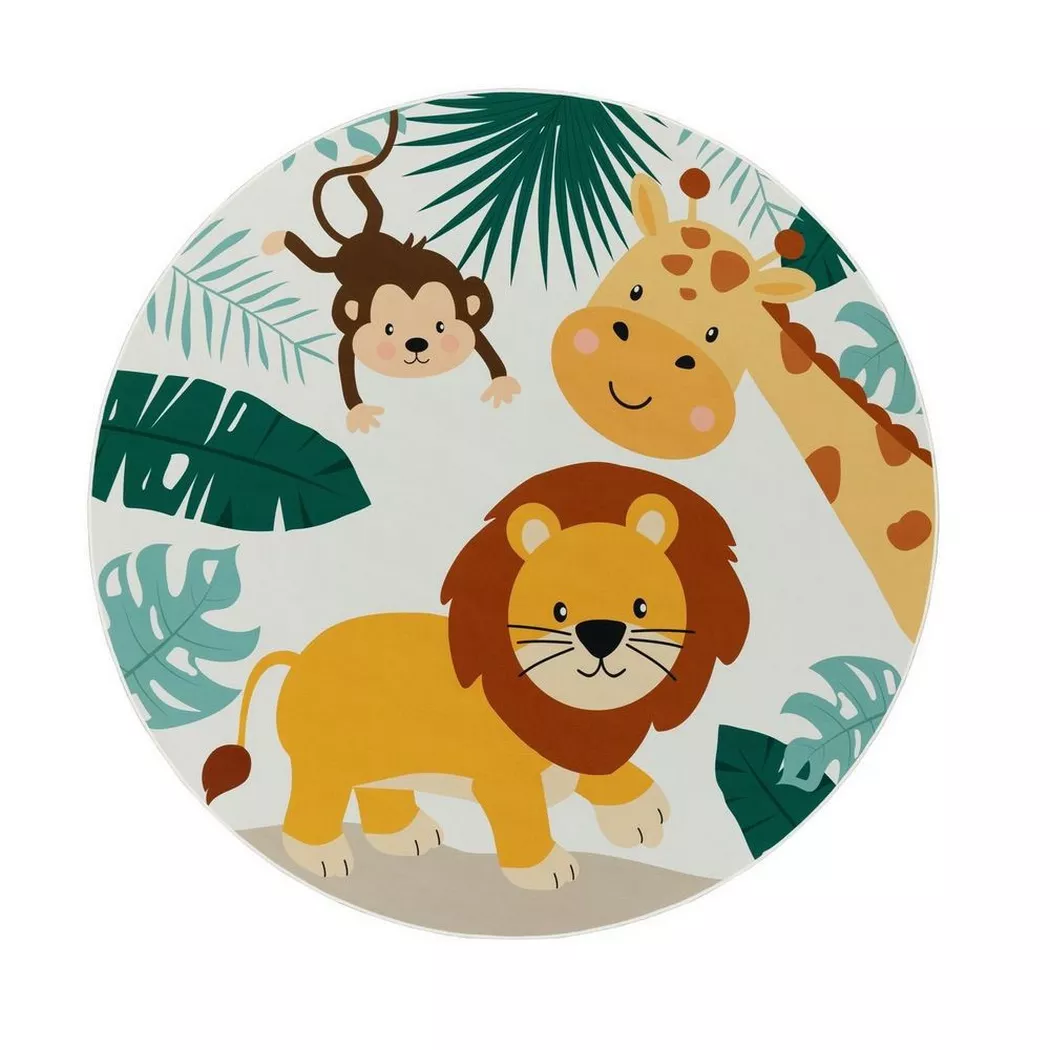 Paco Home - Moquette per bambini camera per bambini zoo animali non slip, 200 cm