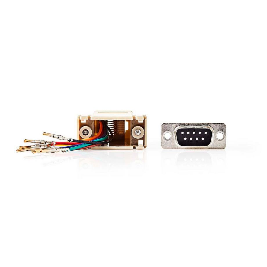 Nedis  Adaptateur série | Adaptateur | D-SUB 9-Pin Femelle | RJ45 Femelle | Nickelé | Ivoire | Boîte 