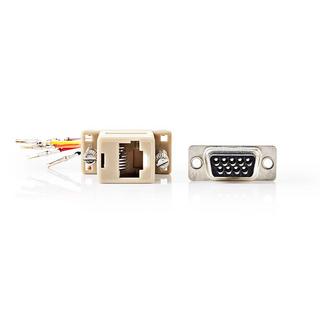 Nedis  Serieller Adapter | Adapter | D-SUB 9-Pin Female | RJ45 Female | Vernickelt | Elfenbein | Box 