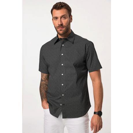 JP1880  Camicia da ufficio con vestibilità moderna, stampa minimal, finissaggio EasyCare, colletto alla francese e mezze maniche, fino alla tg. 8XL 