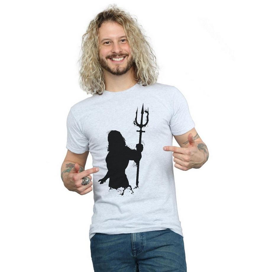 DC COMICS Aquaman Silhouette T-Shirt Imprimé  