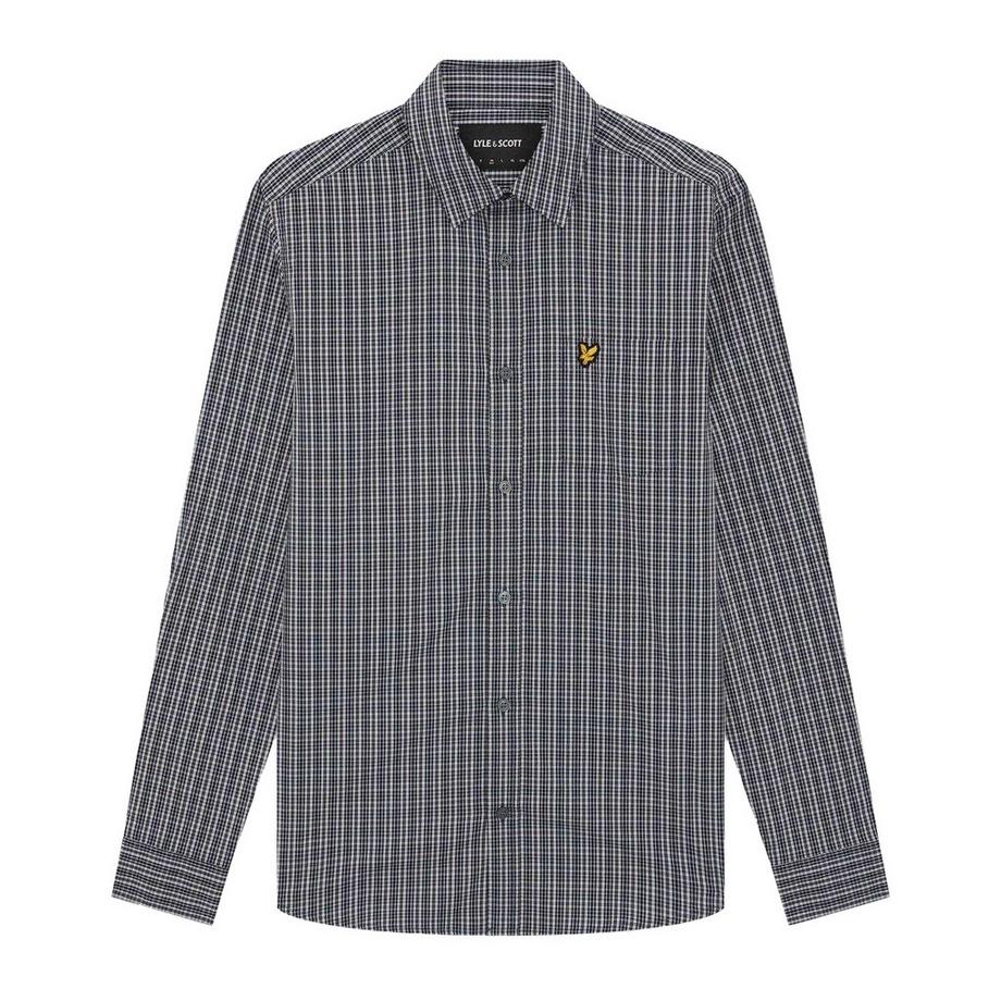 Camicia A Micro Quadretti Tessuto