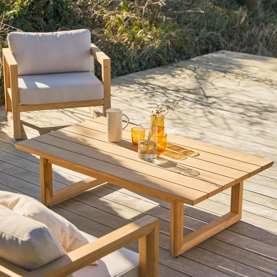 Tikamoon Table basse de jardin Noah en teck massif  