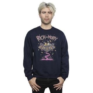 Rick And Morty Rick and Morty Spaceship bedrucktes Sweatshirt  