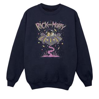 Rick And Morty Rick and Morty Spaceship bedrucktes Sweatshirt  